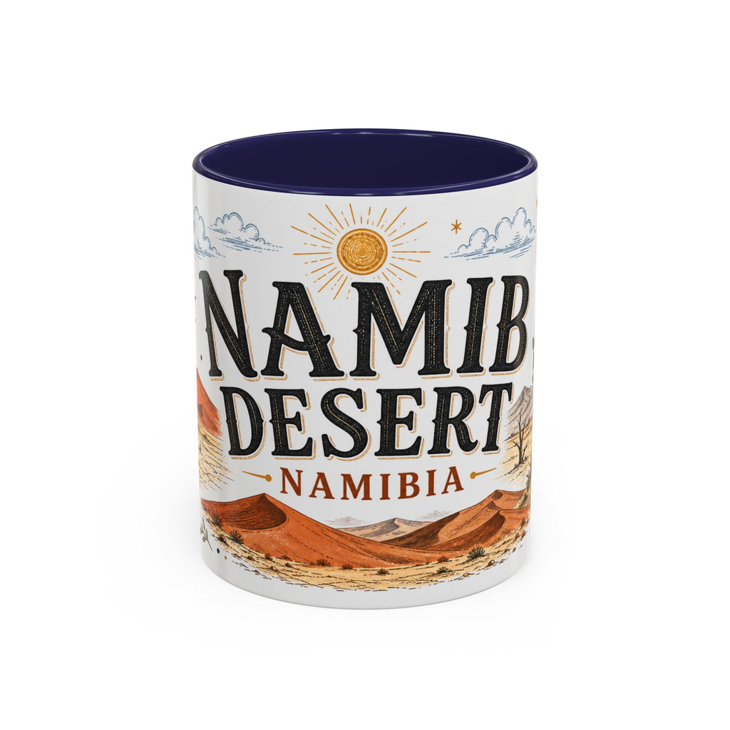 Namib Desert Coffee Mug | Travel Destination Souvenir Gift | Accent Color Ceramic 11oz 15oz