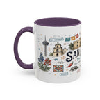 San Antonio Coffee Mug | Texas Souvenir City Gift | Accent Color Ceramic 11oz 15oz