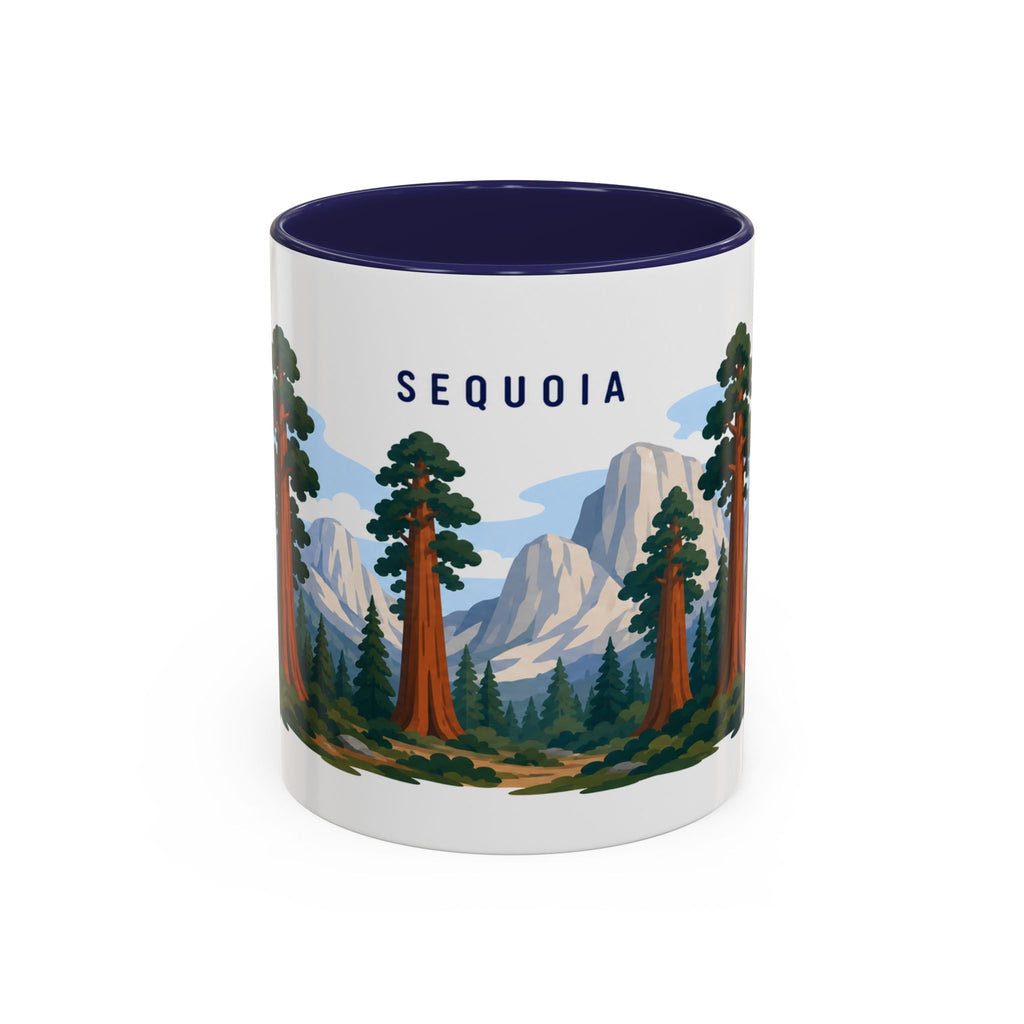 Sequoia National Park Coffee Mug | Solid Color Block Park Souvenir | 11oz 15oz Accent Mug