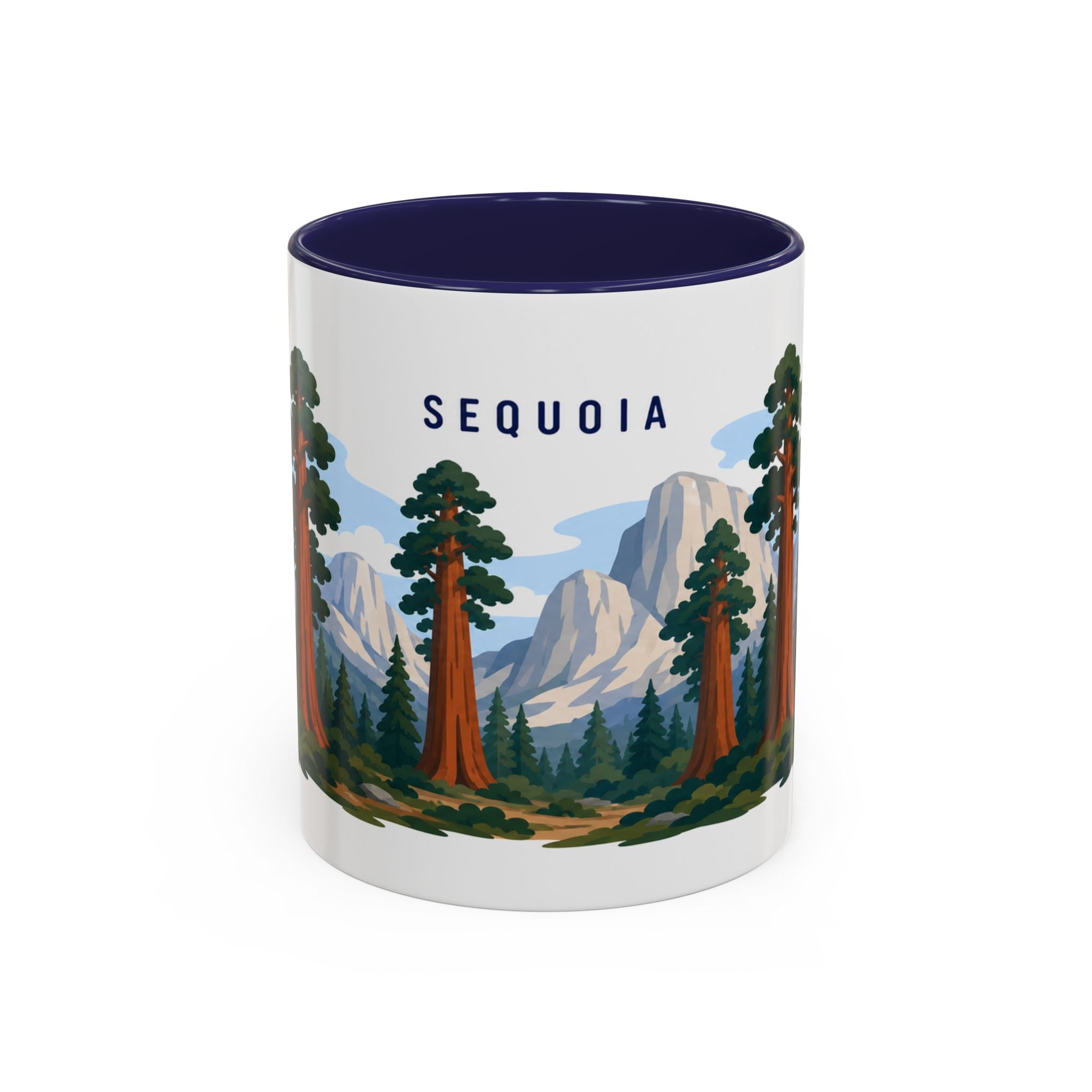 Sequoia National Park Coffee Mug | Solid Color Block Park Souvenir | 11oz 15oz Accent Mug
