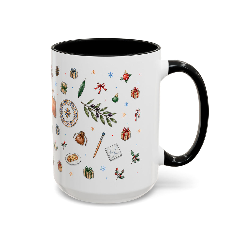 Florence Christmas Mug | Watercolor City Souvenir | Ceramic Coffee Cup (11oz 15oz)