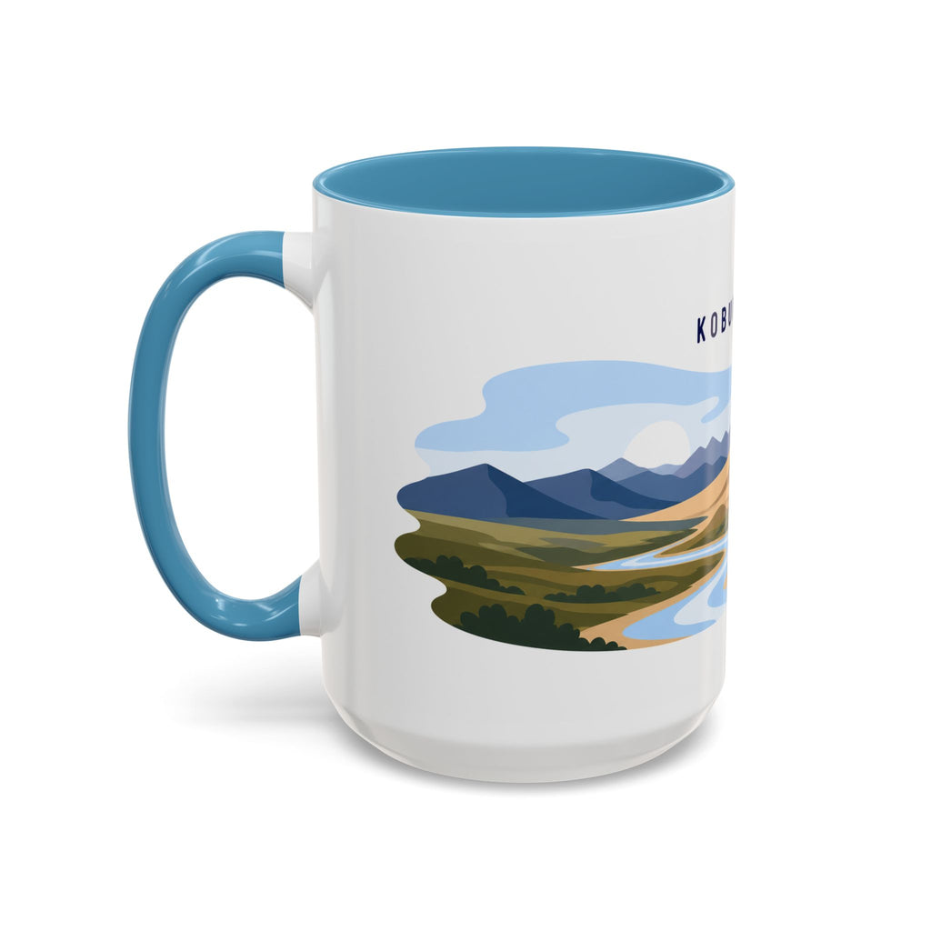 Kobuk Valley National Park Coffee Mug | Solid Color Block Park Souvenir | 11oz 15oz Accent Mug