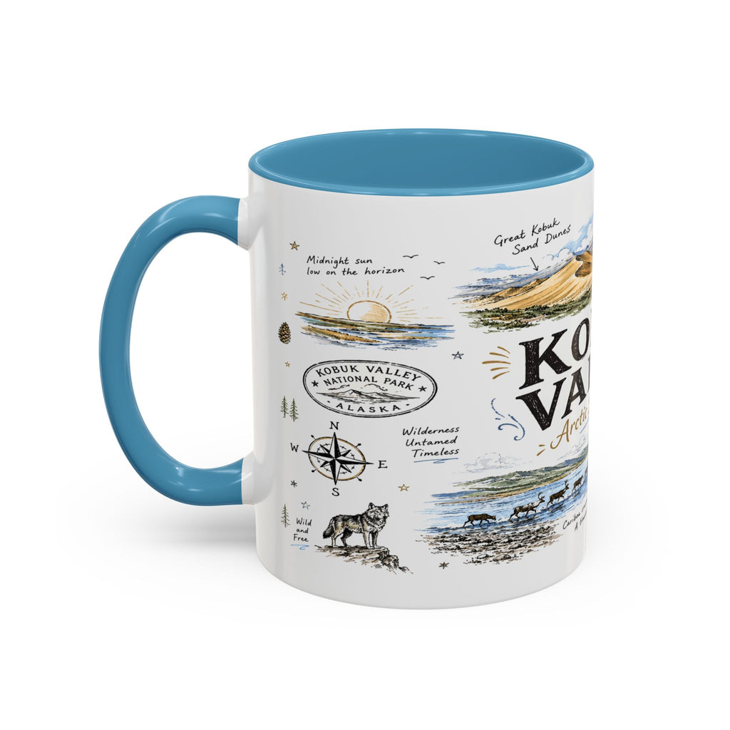 Kobuk Valley National Park Coffee Mug | Alaska Arctic Sand Dunes Gift | Accent Color Ceramic 11oz 15oz