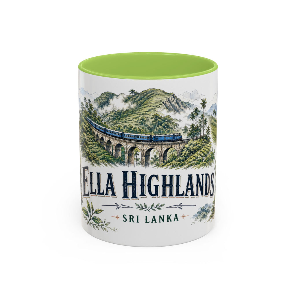 Ella Highlands Mug, Sri Lanka Travel Souvenir, Bucket List Gift, Accent Ceramic Coffee Mug 11oz 15oz