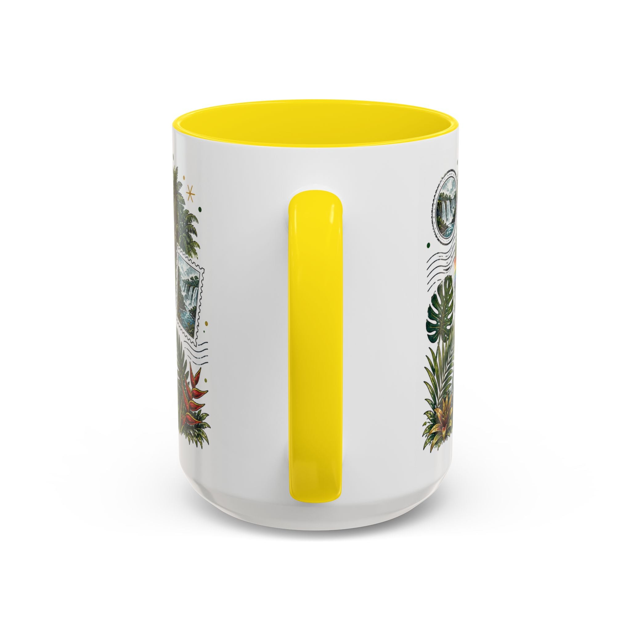 Iguazu Falls Coffee Mug | Travel Destination Souvenir Gift | Accent Color Ceramic 11oz 15oz