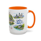 Salzburg Illustrated Travel Mug | City Souvenir Accent Coffee Mug | 11oz 15oz Ceramic Cup