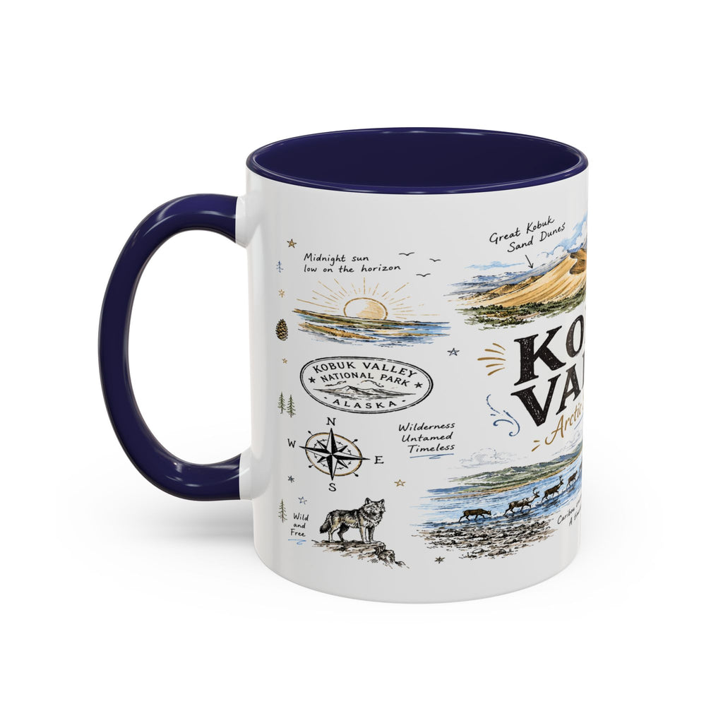 Kobuk Valley National Park Coffee Mug | Alaska Arctic Sand Dunes Gift | Accent Color Ceramic 11oz 15oz