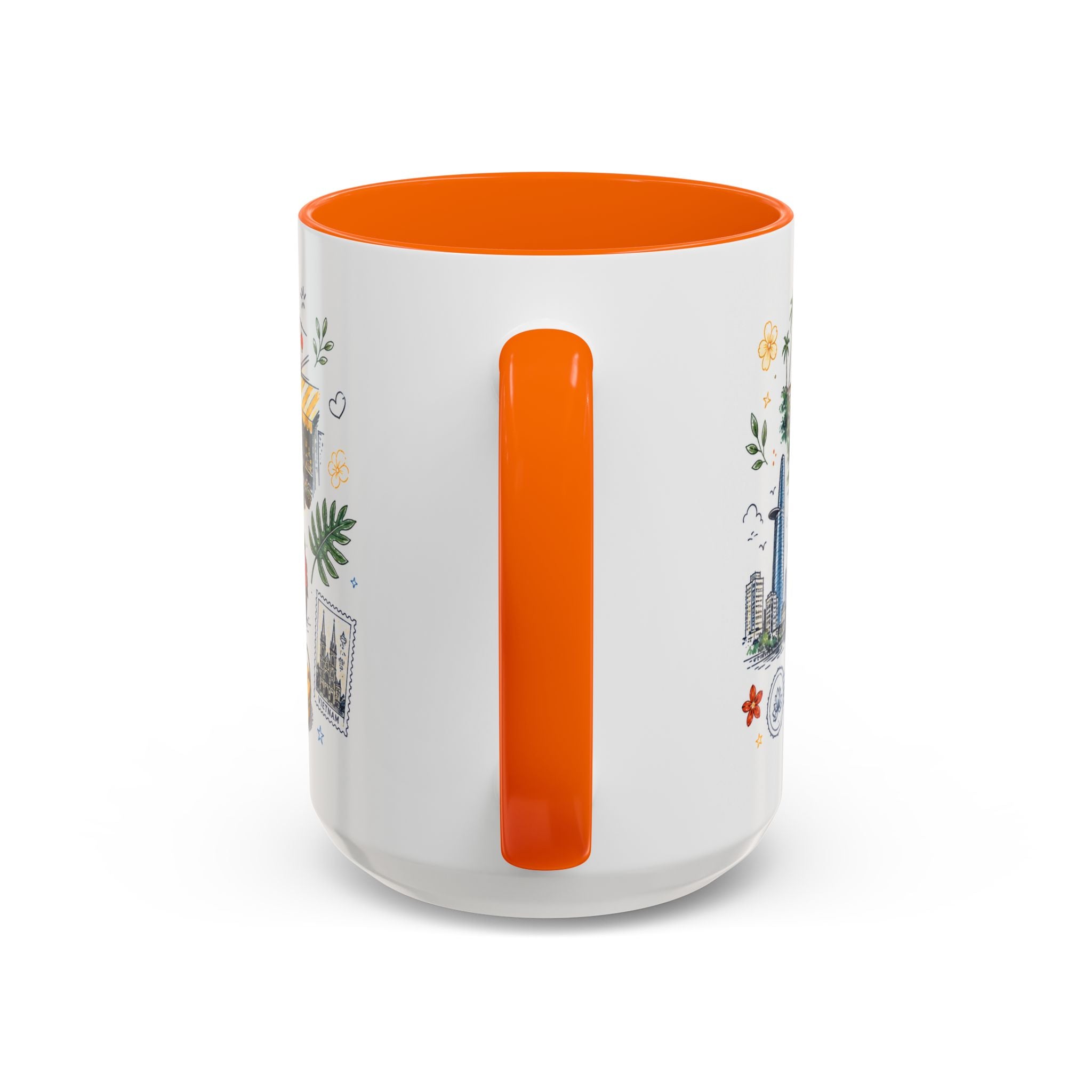 Ho Chi Minh City Coffee Mug | Vietnam Souvenir Travel Gift | Accent Color Ceramic 11oz 15oz