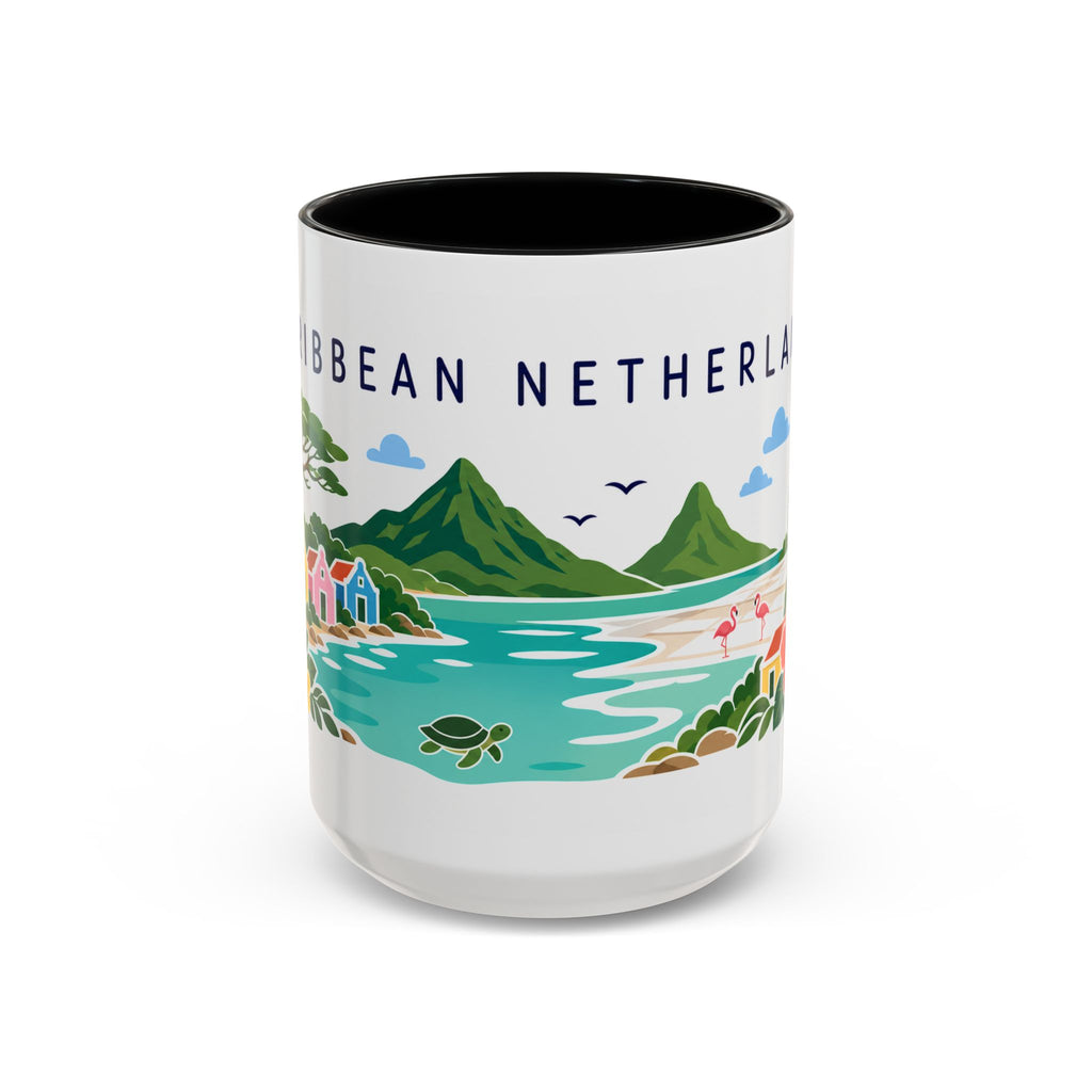 Caribbean Netherlands Coffee Mug | Travel Souvenir Accent Mug | Country Gift Ceramic Cup 11oz 15oz