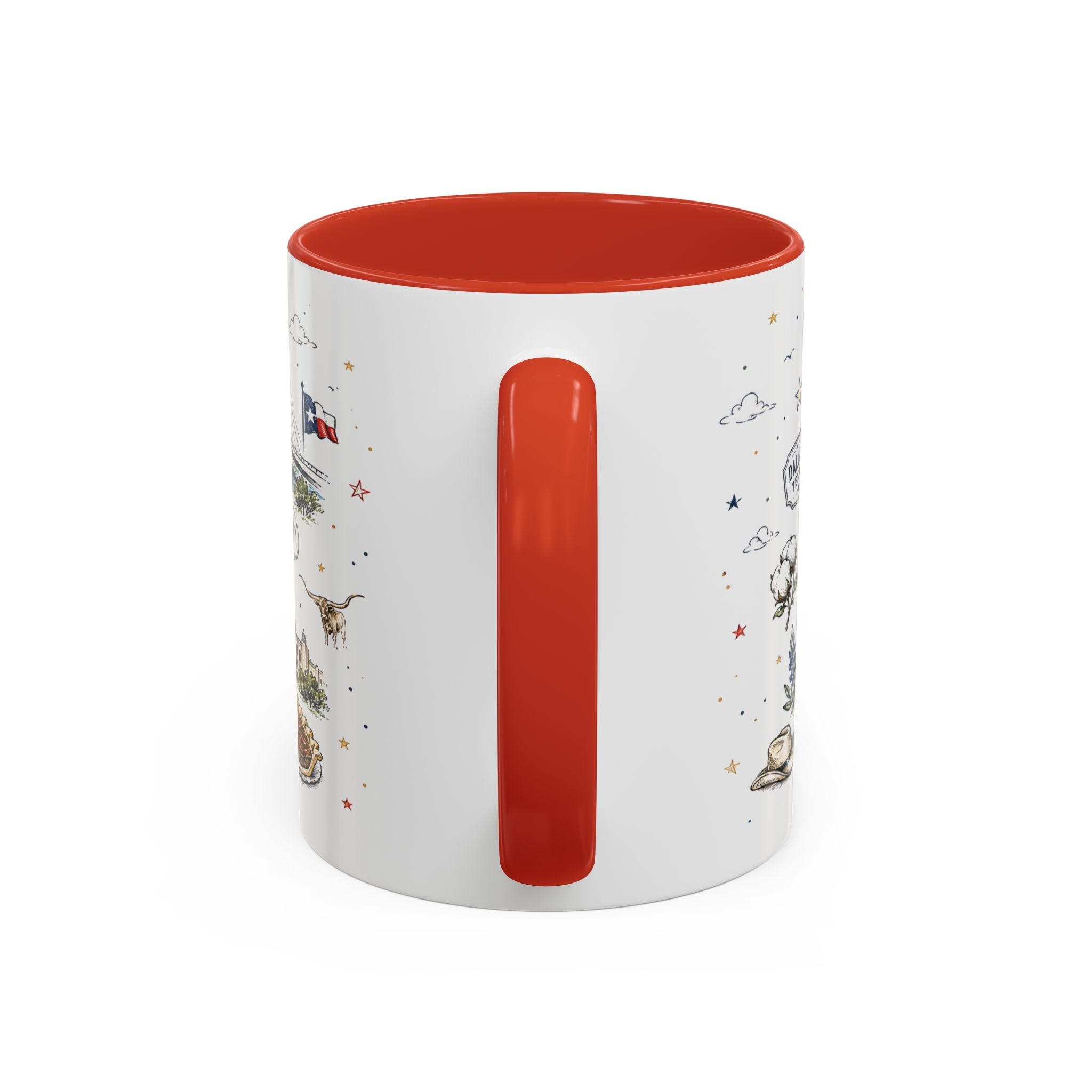 Dallas Coffee Mug | Texas Souvenir City Gift | Accent Color Ceramic 11oz 15oz