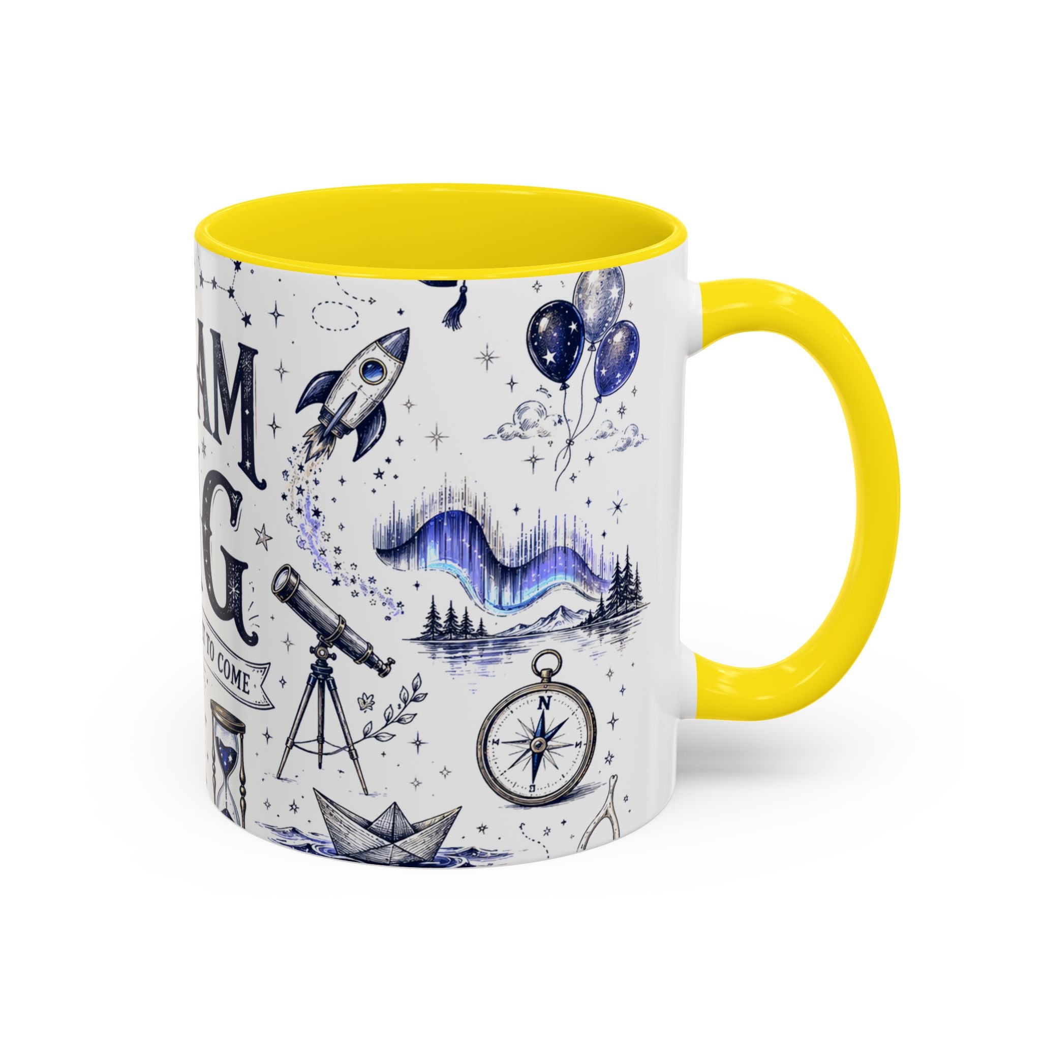 Dream Big Coffee Mug | Class of 2026 Graduation Gift | Accent Color Ceramic 11oz 15oz