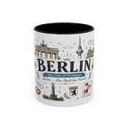 Berlin Coffee Mug | Germany Souvenir Travel Gift | Accent Color Ceramic 11oz 15oz