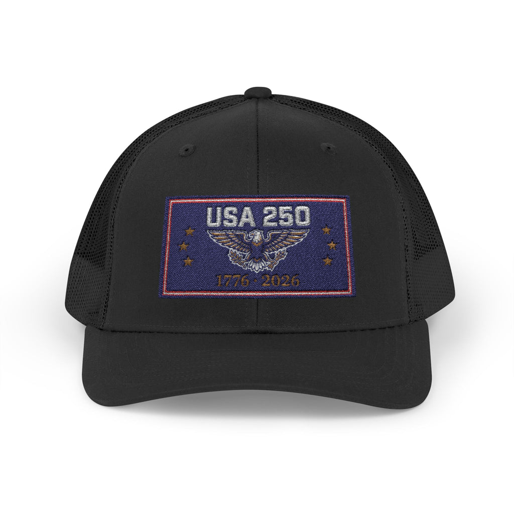 USA 250 Snapback Trucker Cap | American Semiquincentennial Hat | Patriotic Eagle Baseball Cap | 1776-2026 Anniversary Gift