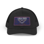 USA 250 Snapback Trucker Cap | American Semiquincentennial Hat | Patriotic Eagle Baseball Cap | 1776-2026 Anniversary Gift