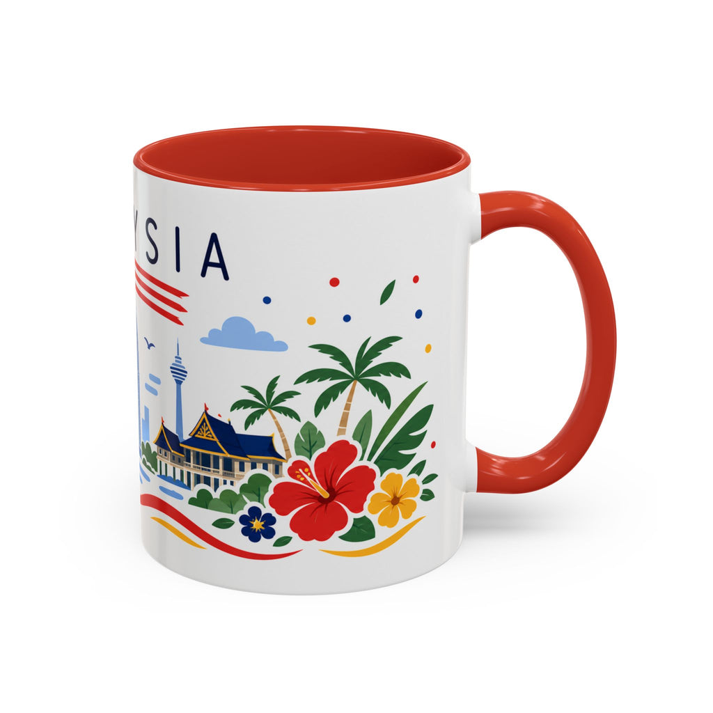 Malaysia Coffee Mug | Travel Souvenir Accent Mug | Country Gift Ceramic Cup 11oz 15oz