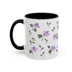 New Jersey Violet Mug, State Flower Floral Coffee Cup, 11oz Botanical Gift