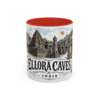 Ellora Caves Mug, India Travel Souvenir, Bucket List Gift, Accent Ceramic Coffee Mug 11oz 15oz