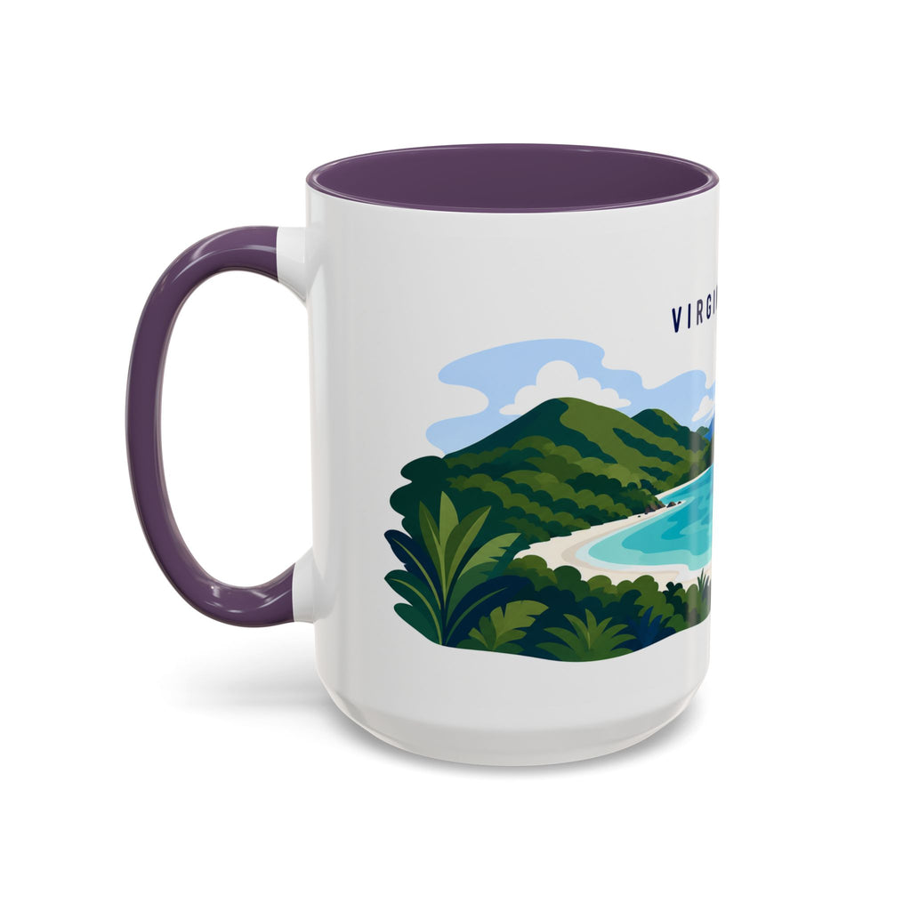 Virgin Islands National Park Coffee Mug | Solid Color Block Park Souvenir | 11oz 15oz Accent Mug