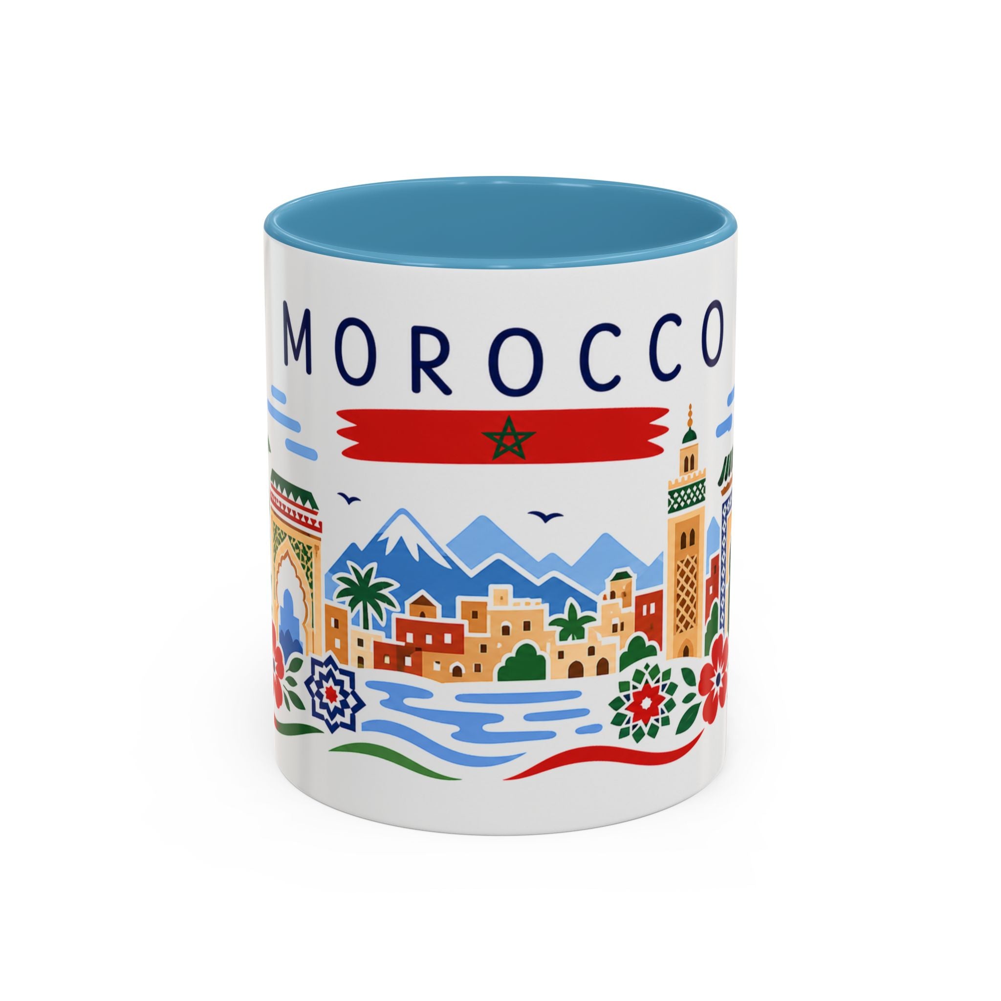 Morocco Coffee Mug | Travel Souvenir Accent Mug | Country Gift Ceramic Cup 11oz 15oz