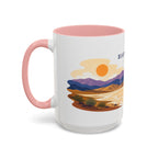 Death Valley National Park Coffee Mug | Solid Color Block Park Souvenir | 11oz 15oz Accent Mug