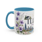 Illinois State Map Mug | Botanical Travel Sketch, Moving Away Gift (11oz 15oz)