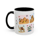 Cairo Coffee Mug | Postage Stamp Collage Mug | Travel Souvenir Accent Cup 11oz 15oz