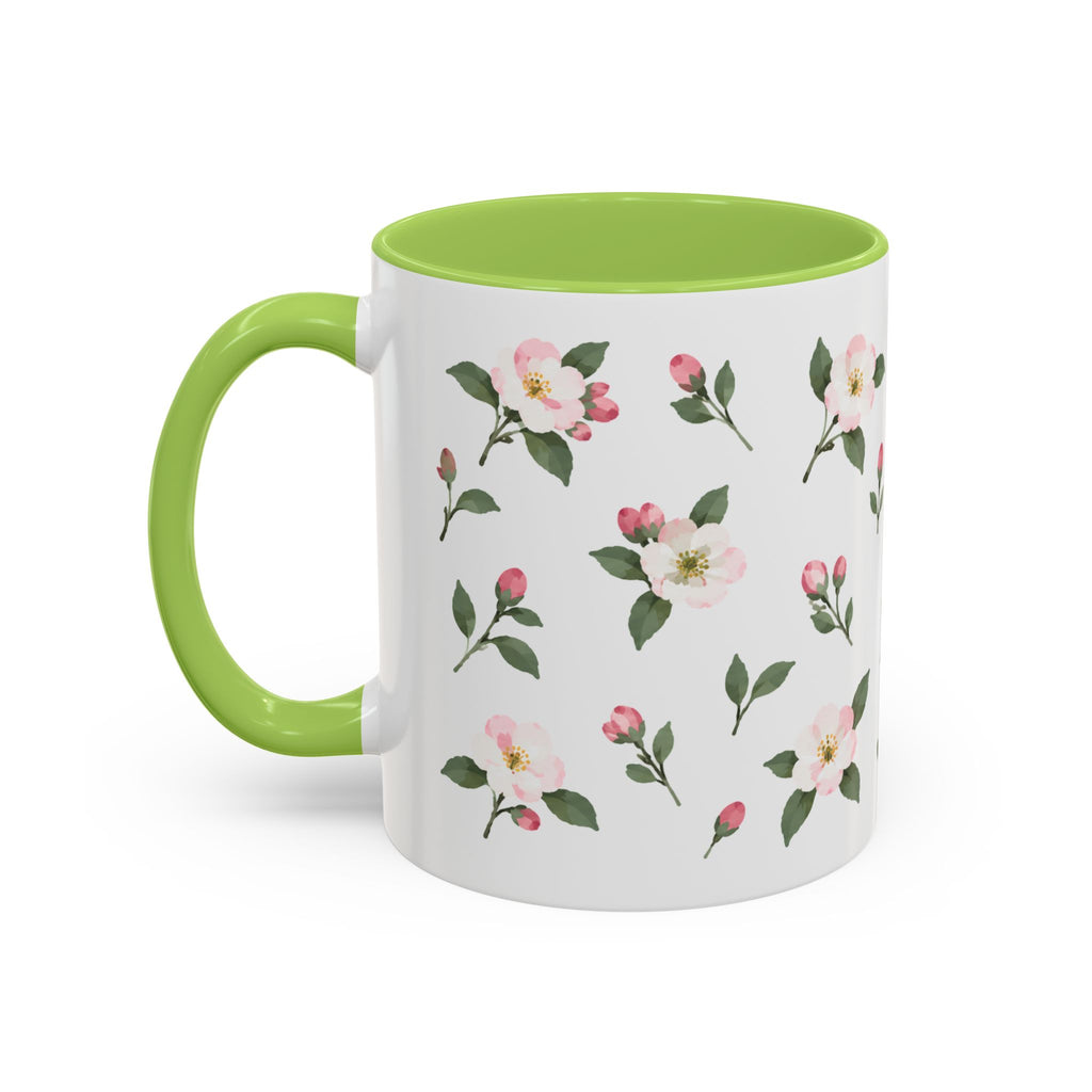 Michigan Apple Blossom Mug, State Flower Floral Coffee Cup, 11oz Botanical Gift