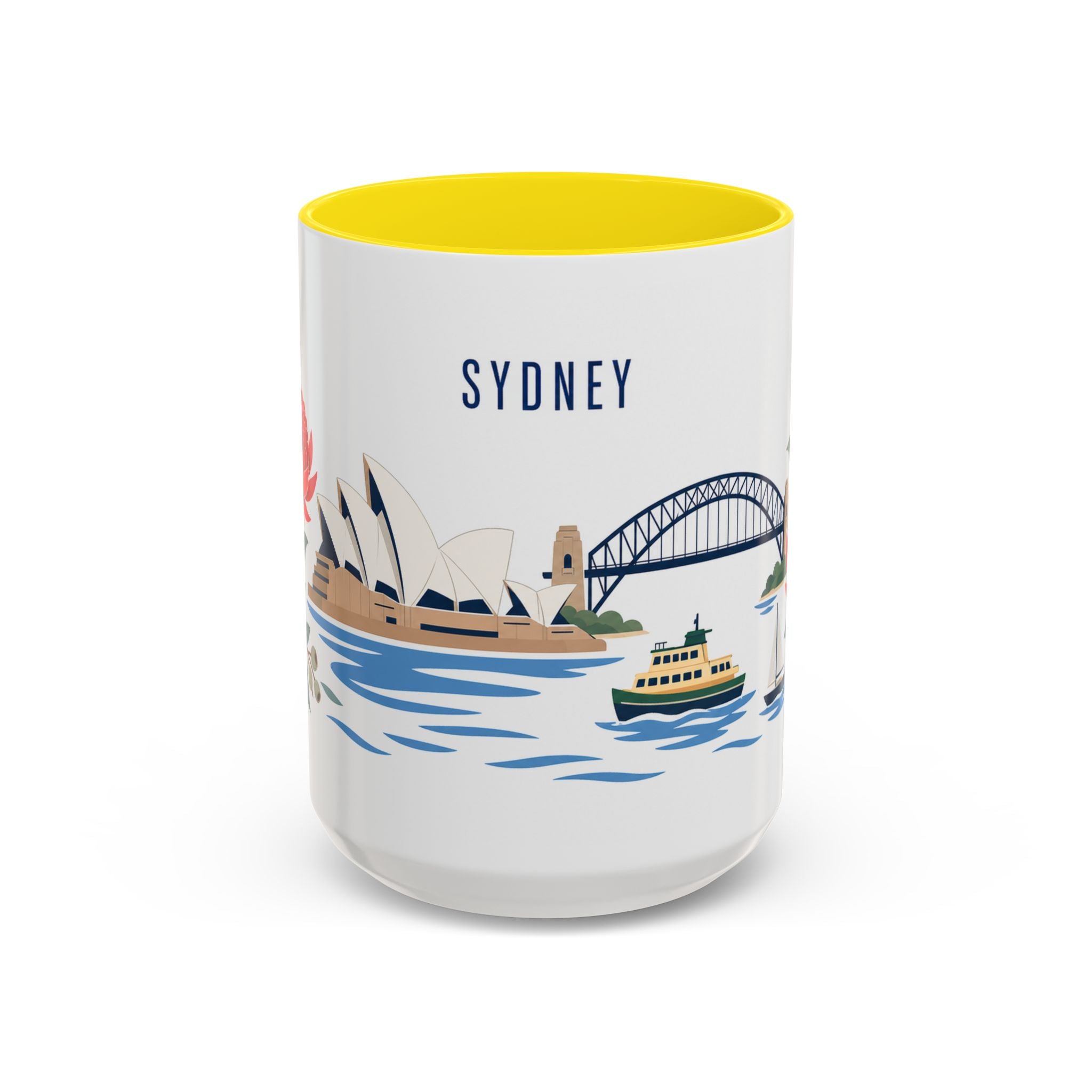 Sydney Coffee Mug | Australia Travel Souvenir | Porcelain Decal City Gift | 11oz 15oz Accent Mug