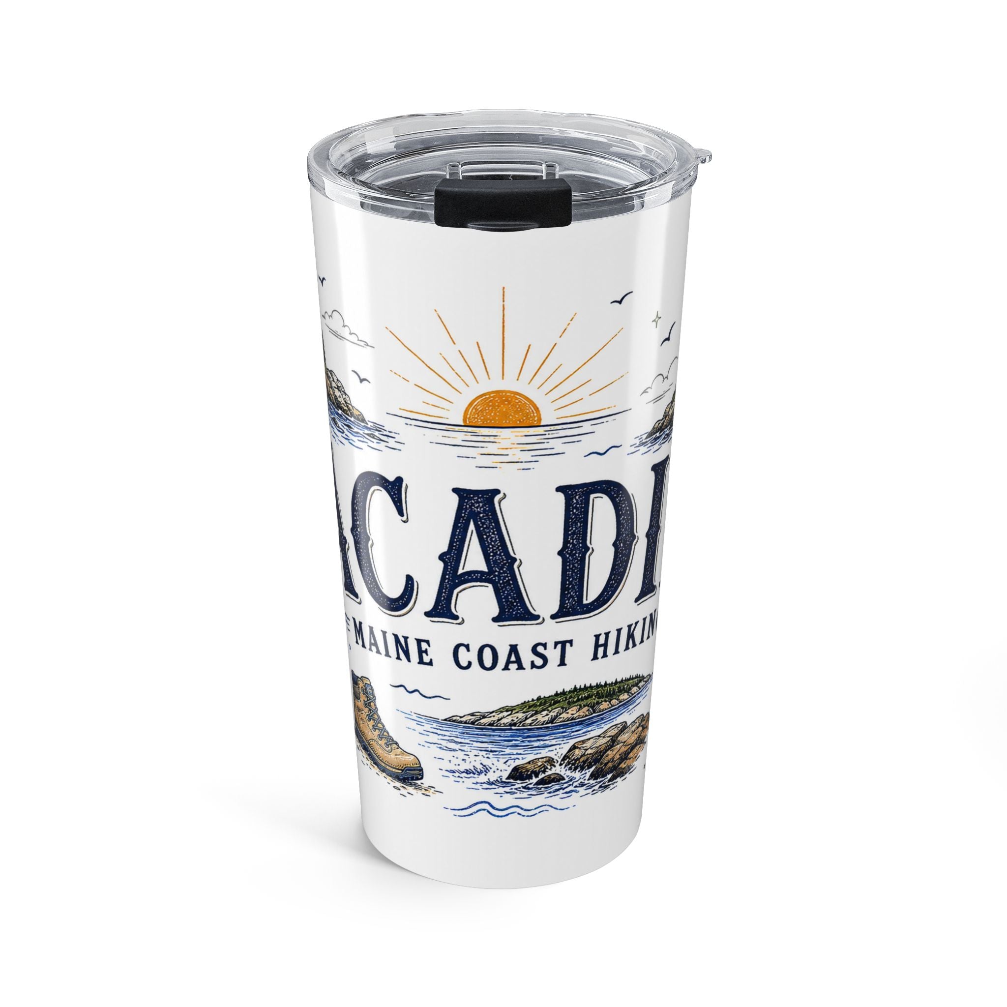Acadia National Park 20oz Tumbler | Maine Coast Hiking Gift | Insulated Stainless Steel Travel Cup
