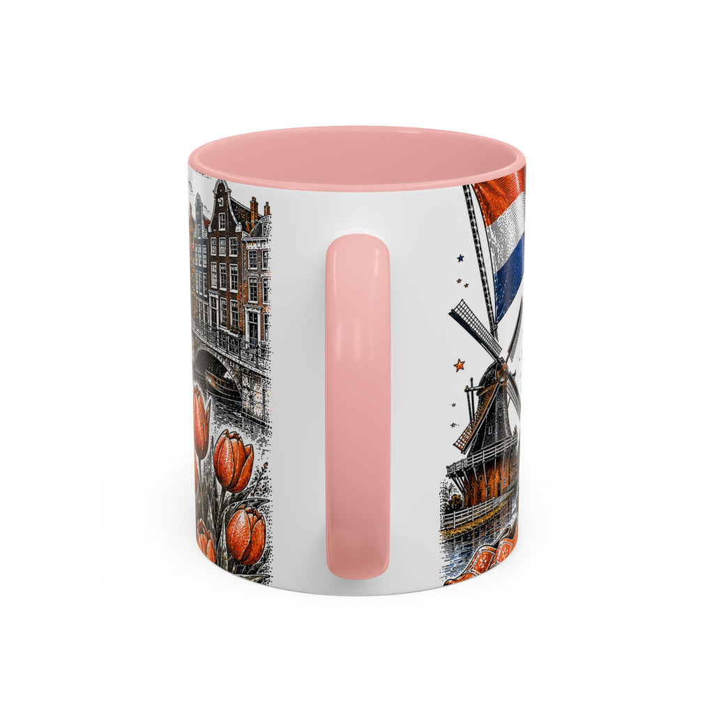 Netherlands Soccer Coffee Mug | World Cup Fan Gift | Accent Color Ceramic 11oz 15oz Match Day Cup