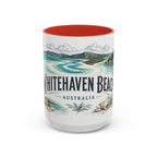 Whitehaven Beach Mug, Australia Travel Souvenir, Bucket List Gift, Accent Ceramic Coffee Mug 11oz 15oz