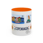 Copenhagen Coffee Mug | Postage Stamp Collage Mug | Travel Souvenir Accent Cup 11oz 15oz