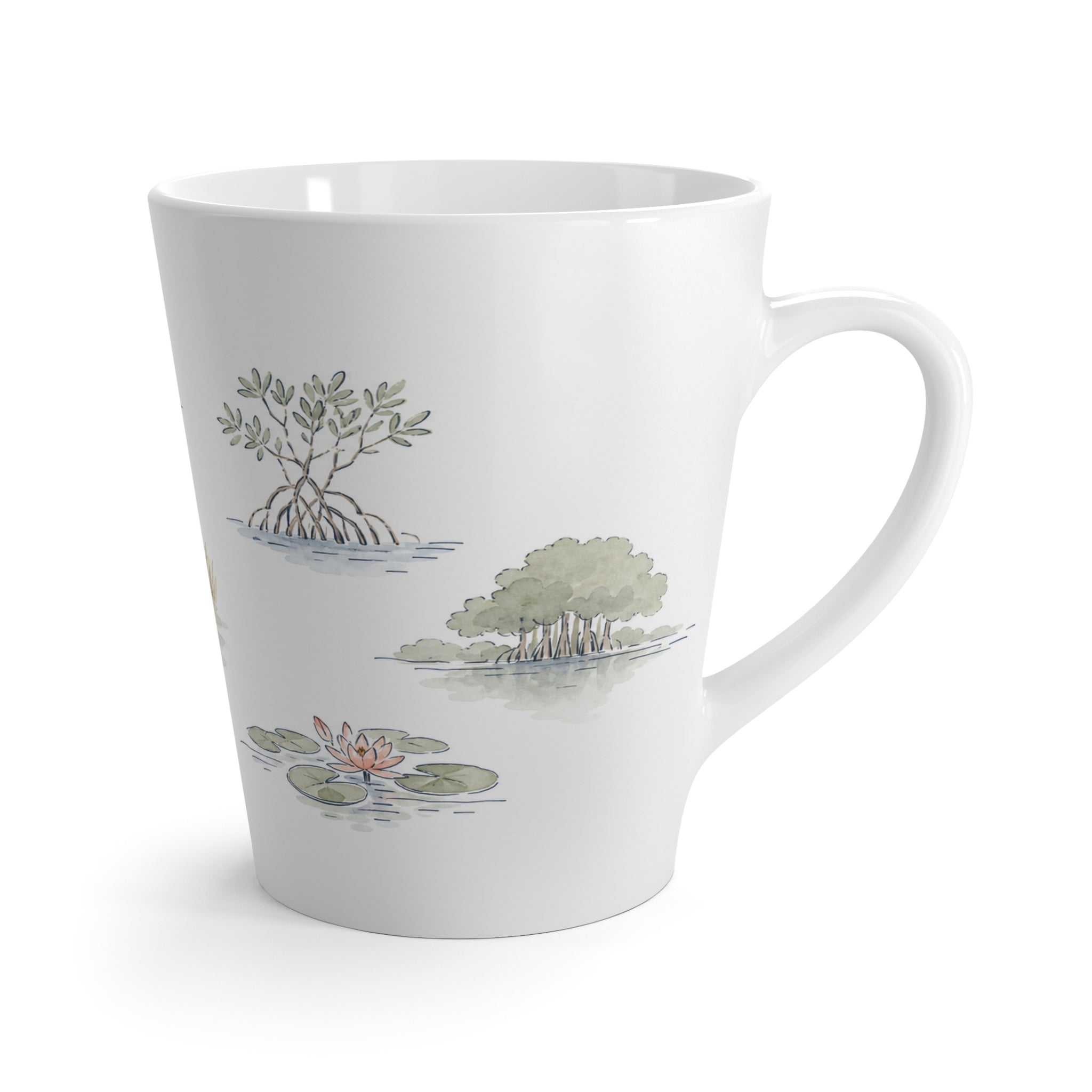 Everglades National Park Latte Mug | Pastel Watercolor Nature Coffee Cup | 12 oz Travel Souvenir Gift