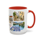 Coimbra Illustrated Travel Mug | City Souvenir Accent Coffee Mug | 11oz 15oz Ceramic Cup