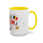 Belgium Soccer Coffee Mug | Soccer Fan Gift | Accent Color Ceramic 11oz 15oz Match Day Cup