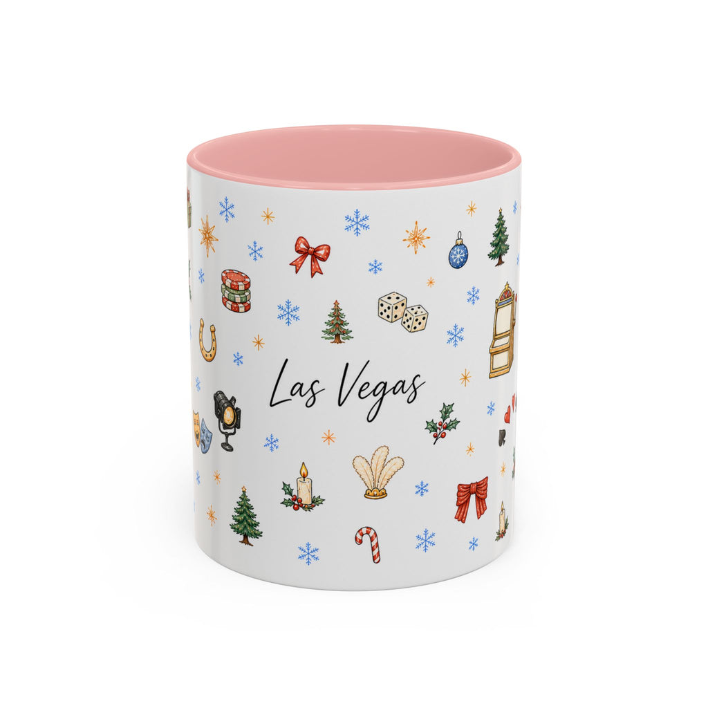 Las Vegas Christmas Mug | Watercolor City Souvenir, Travel Memories (11oz, 15oz)