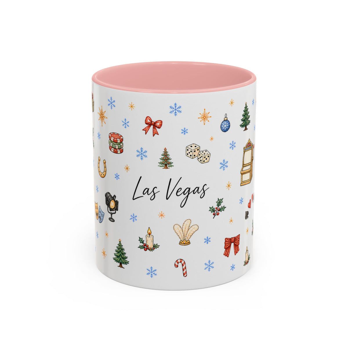 Las Vegas Christmas Mug | Watercolor City Souvenir, Travel Memories (11oz, 15oz)