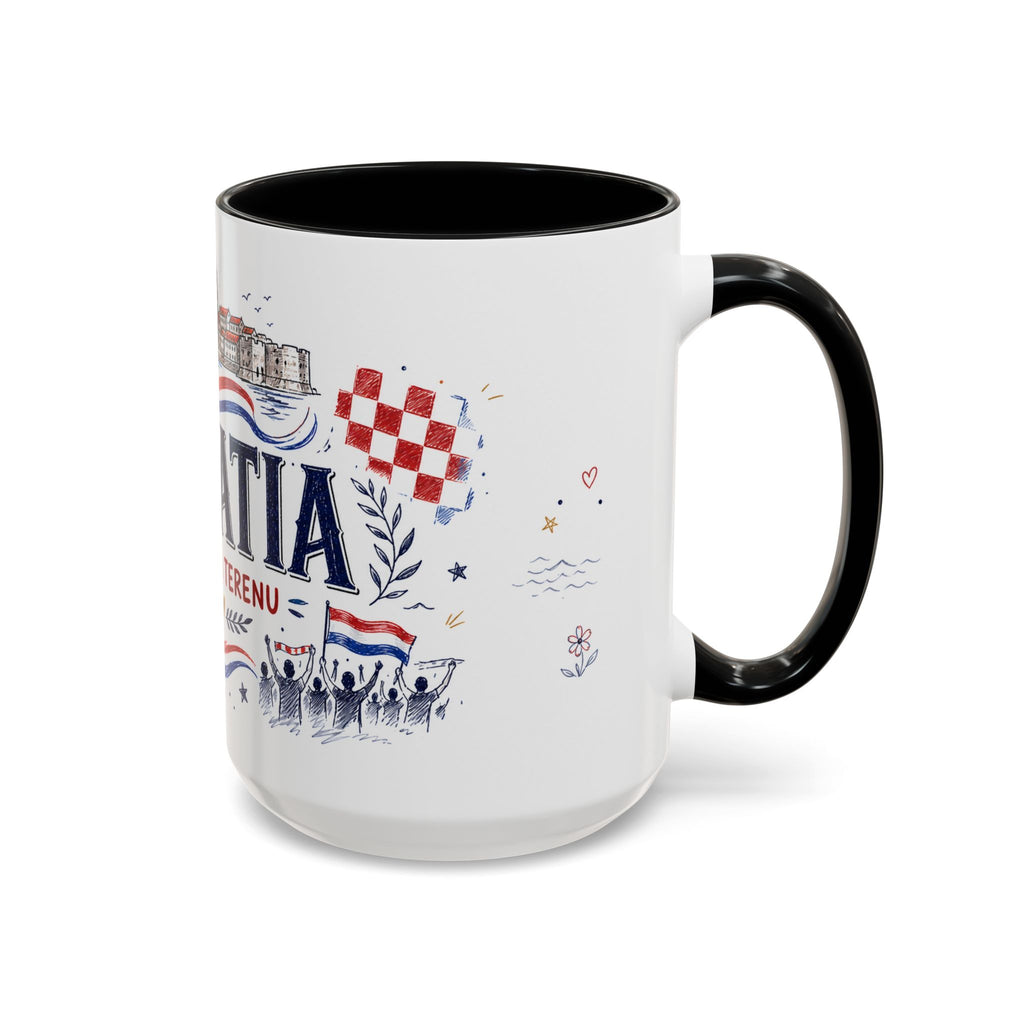 Croatia Soccer Coffee Mug | World Cup Fan Gift | Accent Color Ceramic 11oz 15oz Match Day Cup
