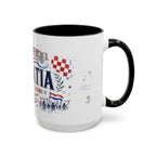 Croatia Soccer Coffee Mug | World Cup Fan Gift | Accent Color Ceramic 11oz 15oz Match Day Cup