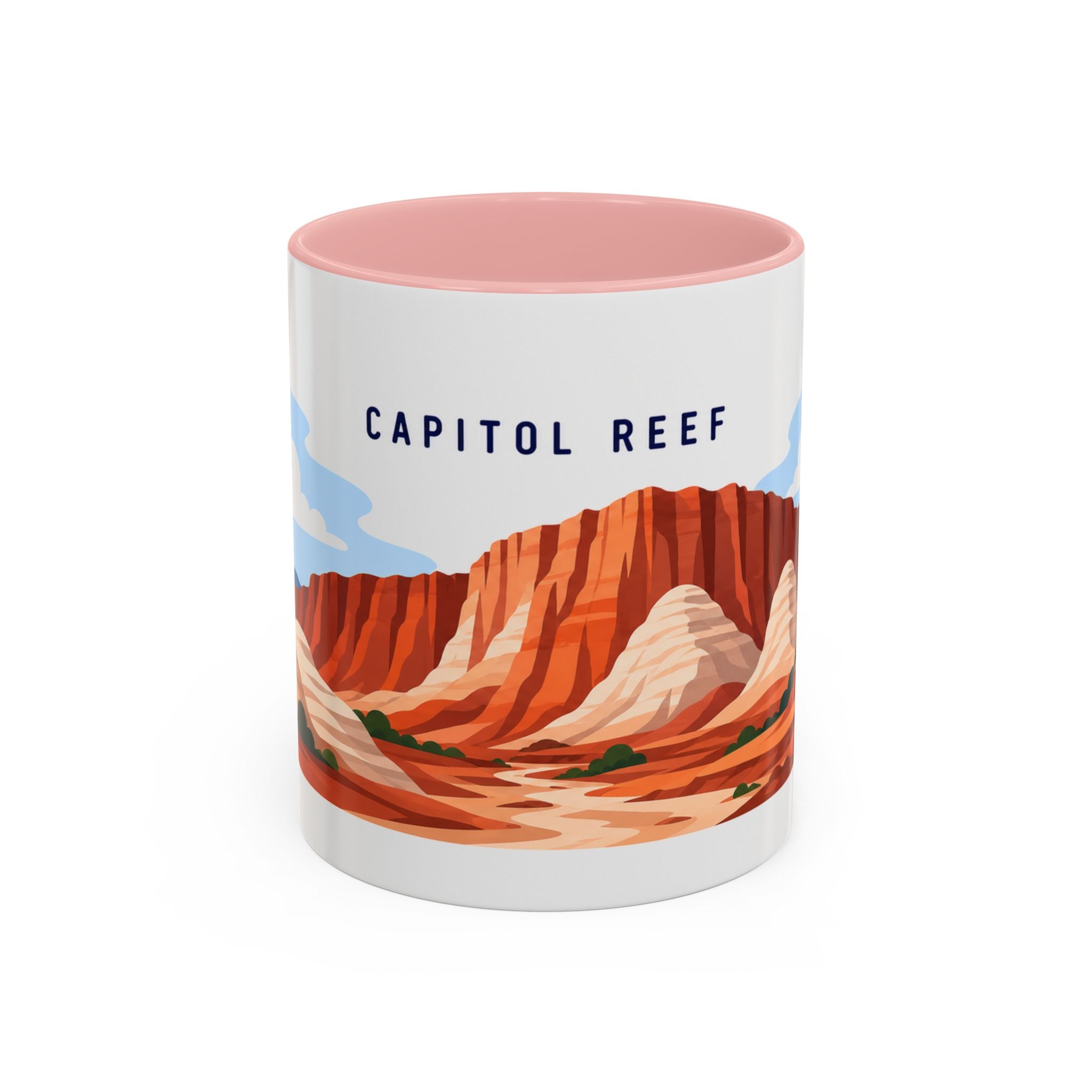 Capitol Reef National Park Coffee Mug | Solid Color Block Park Souvenir | 11oz 15oz Accent Mug