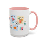 Miami Coffee Mug | Postage Stamp Collage Mug | Travel Souvenir Accent Cup 11oz 15oz