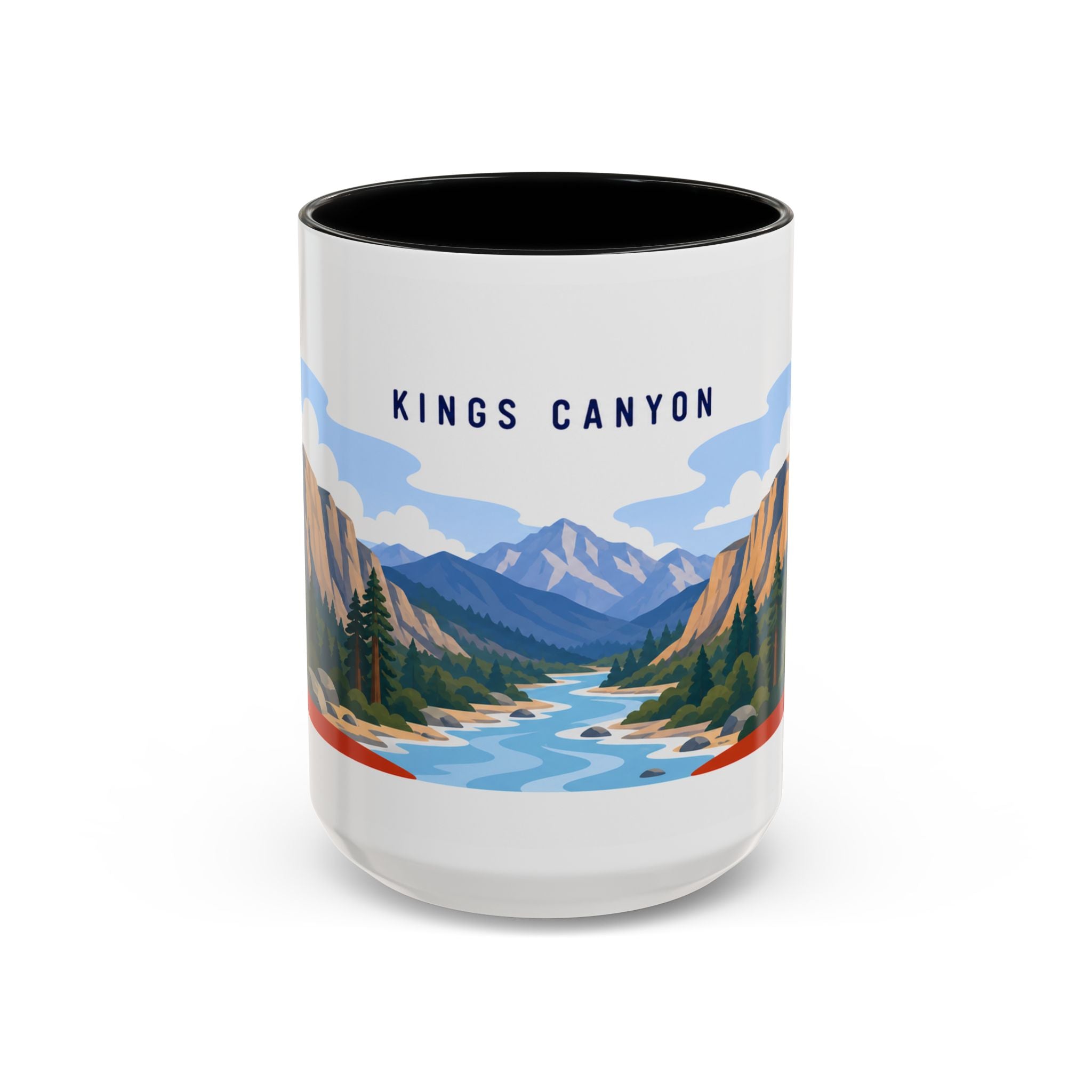 Kings Canyon National Park Coffee Mug | Solid Color Block Park Souvenir | 11oz 15oz Accent Mug