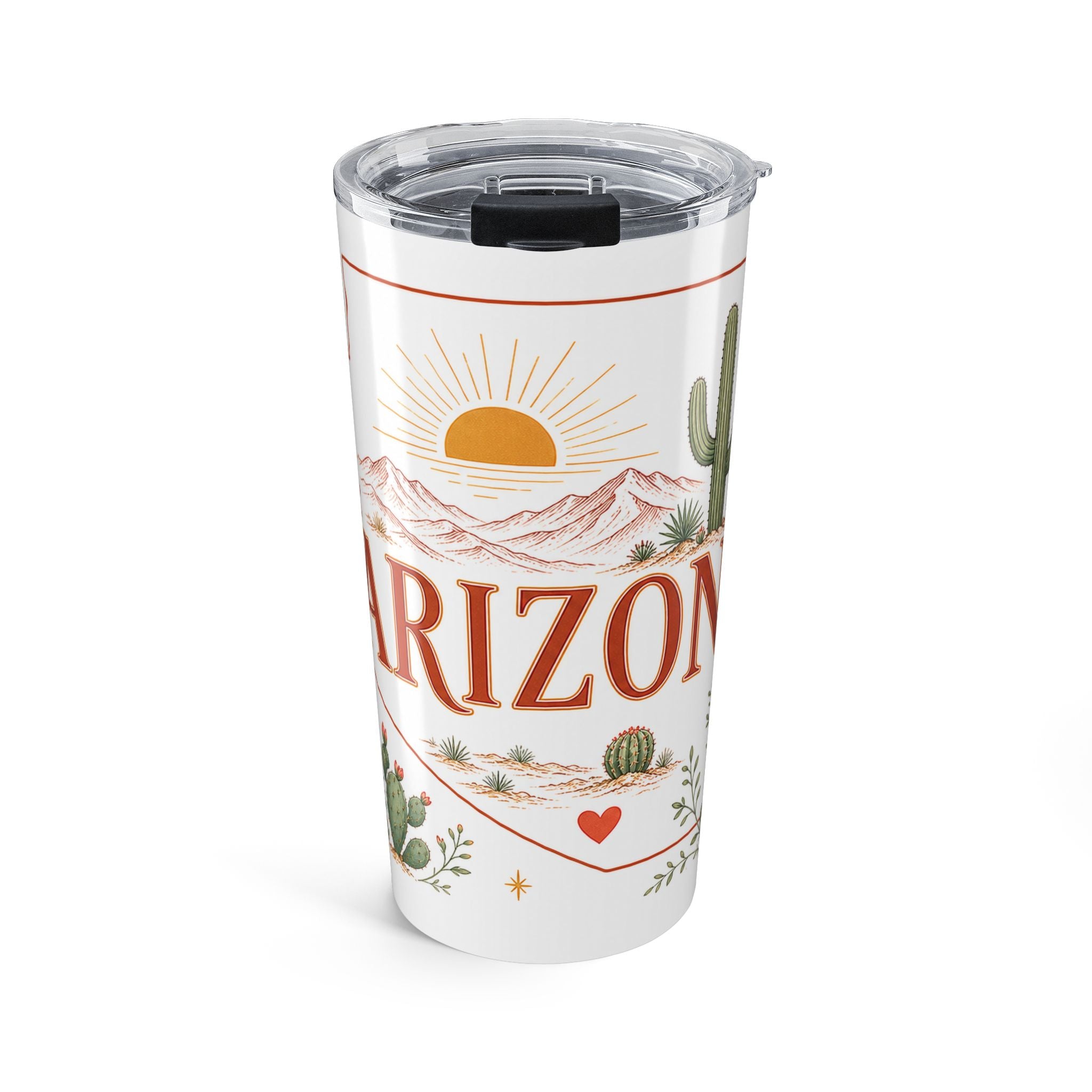 Arizona State Flower 20oz Tumbler | Arizona Botanical Gift | Insulated Stainless Steel Travel Cup