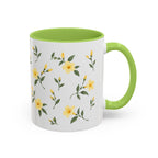 South Carolina Yellow Jessamine Mug, State Flower Floral Coffee Cup, 11oz Botanical Gift