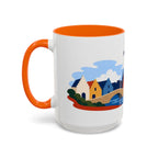 Bruges Coffee Mug | Travel Destination Souvenir Gift | Accent Color Ceramic 11oz 15oz