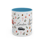 London Christmas Mug | Watercolor City Souvenir, Travel Memories, Ceramic Coffee Cup