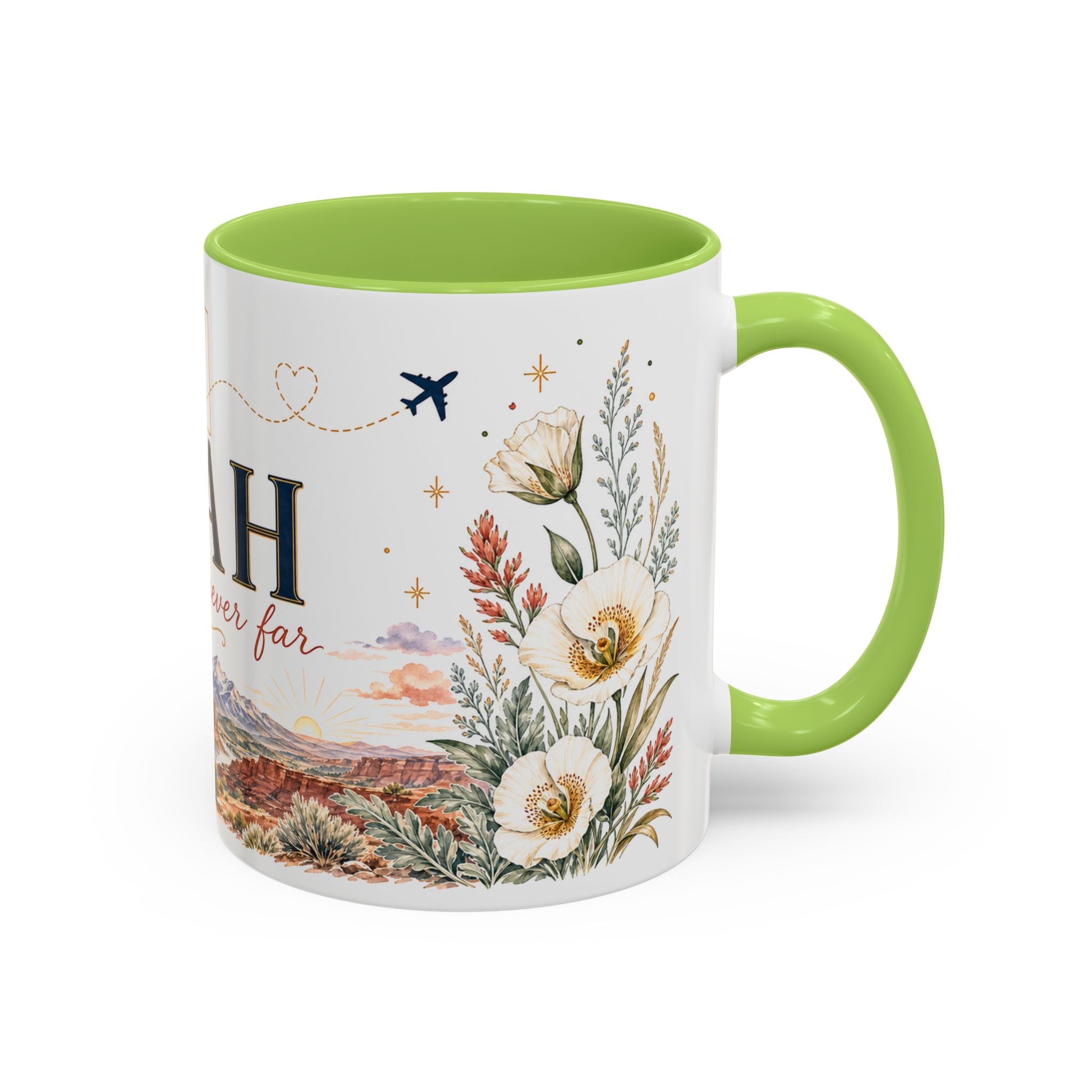 Utah Home State Mug | Moving Away Gift | Long Distance Friendship Coffee Cup | 11oz 15oz Accent Mug