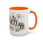 Serengeti Coffee Mug | Travel Destination Souvenir Gift | Accent Color Ceramic 11oz 15oz