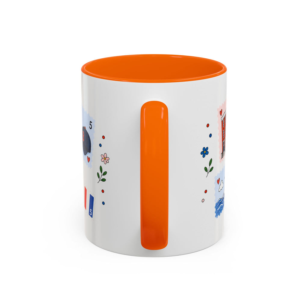 Boston Coffee Mug | Postage Stamp Collage Mug | Travel Souvenir Accent Cup 11oz 15oz