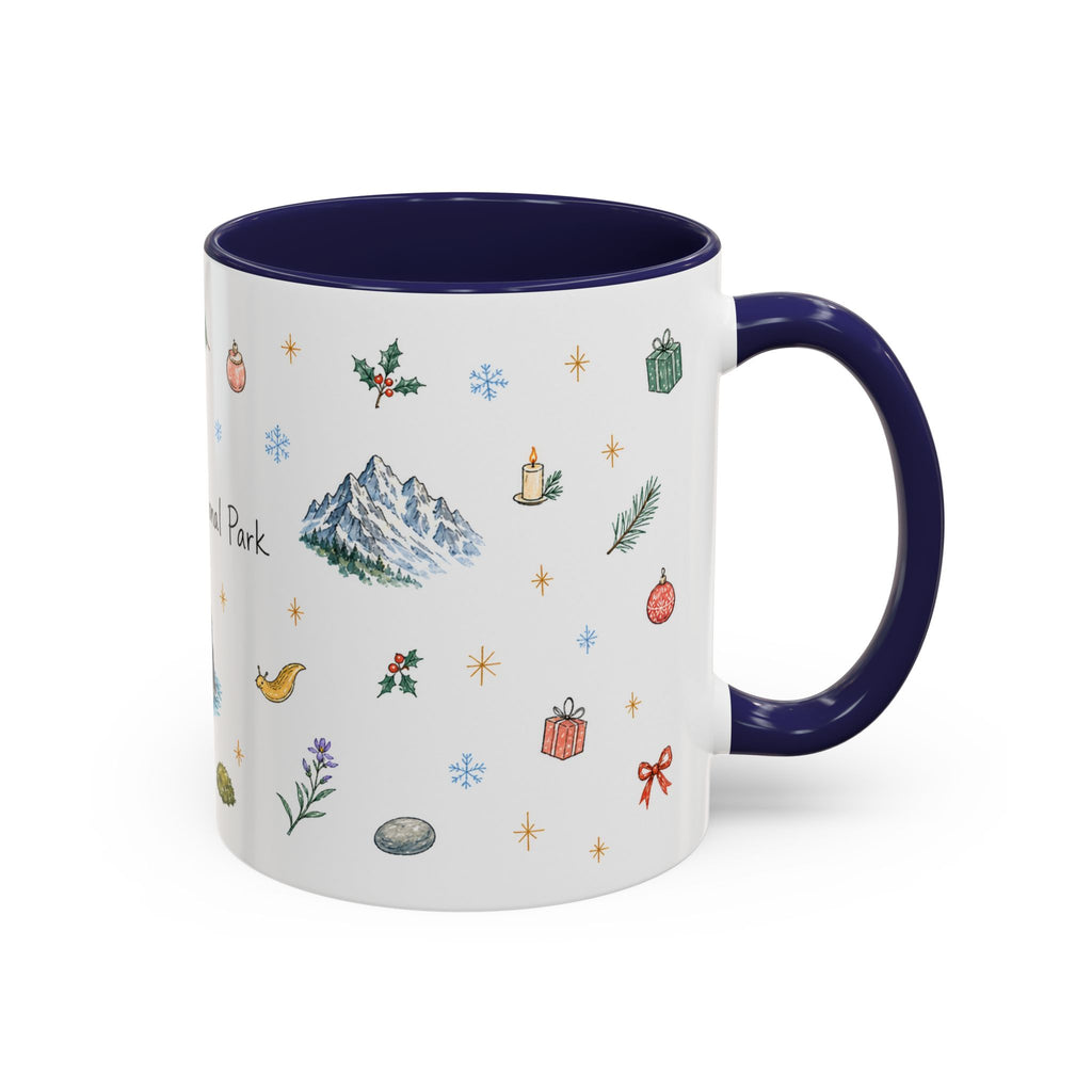 Olympic National Park Christmas Mug | Watercolor Travel Souvenir | Holiday Gift | Accent Ceramic Coffee Cup 11oz 15oz